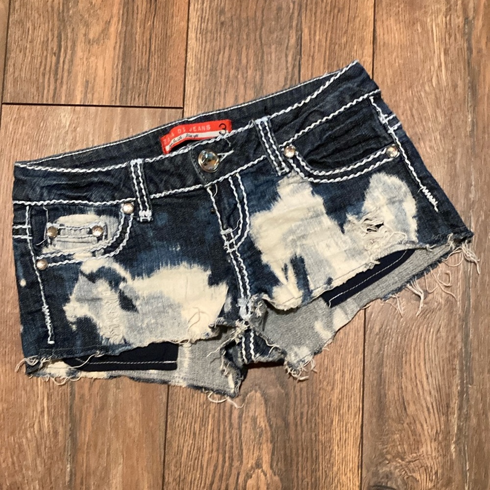 Distressed & Bleached Jean Shorts